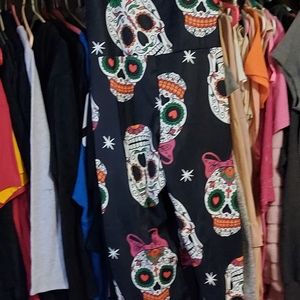 Really cute skull overalls